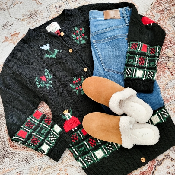 Vintage hand knit Susan Bristol sweater cardigan - Picture 1 of 7